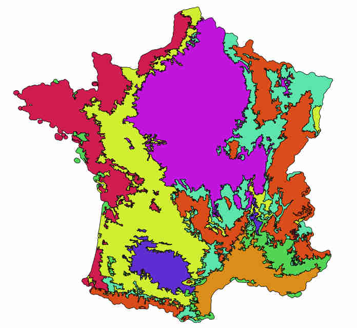 France regions shape